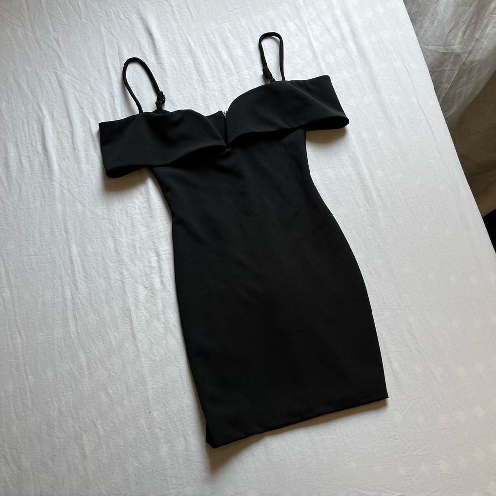 Nookie black sweetheart neck sleeveless mini dress